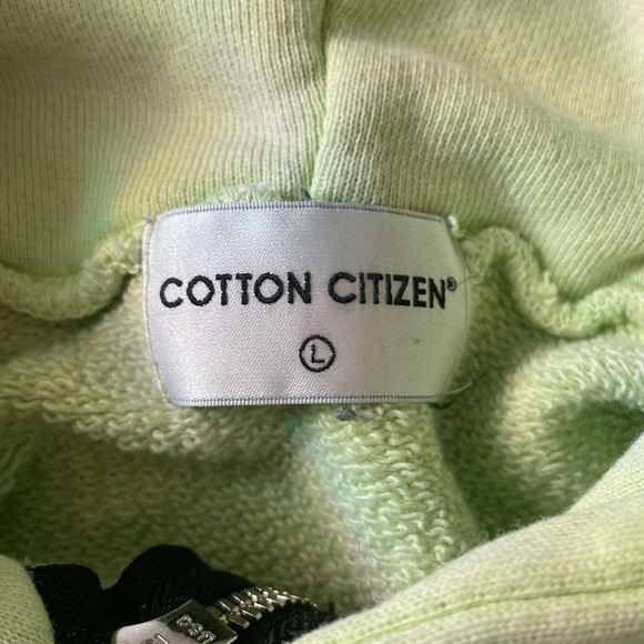 Cotton citizen cropped green half zip hoodie size Large 100% cotton - Picture 4 of 9